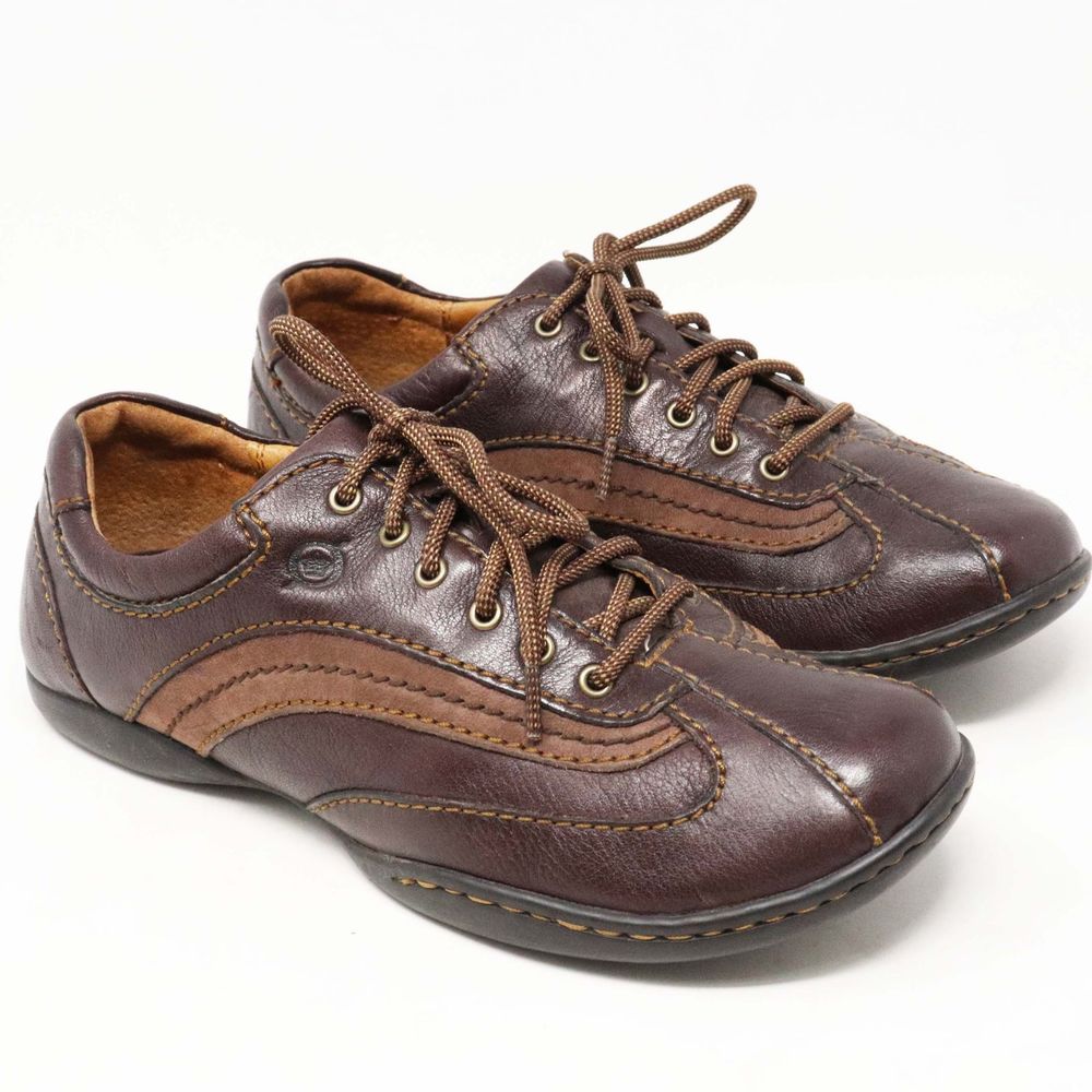 Born Brown Leather Sneaker Women Size US 8/EU 39